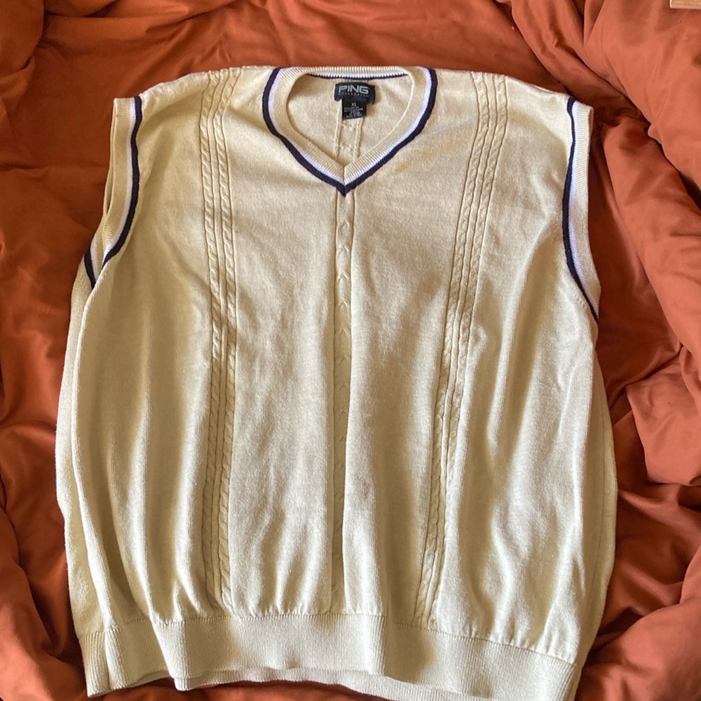 Ping Collection Yellow Knit Sweater Vest
